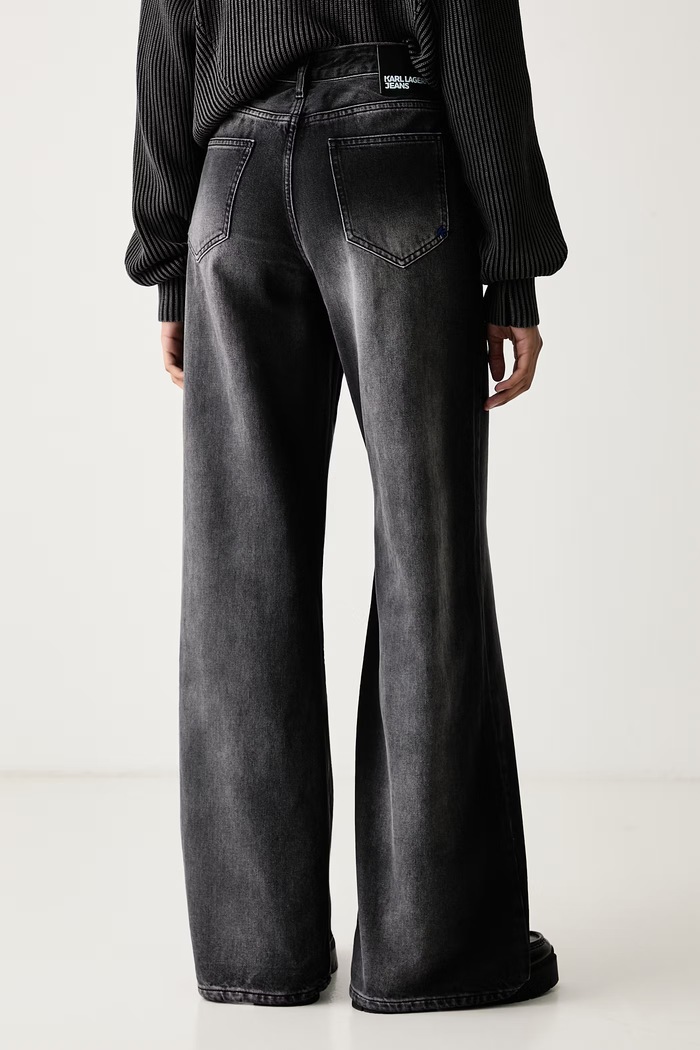 Odjeća Karl Lagerfeld Jeans Relaxed fit traperice za žene B4W10049 crna