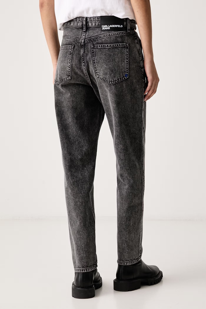 Odjeća Karl Lagerfeld Jeans Mom fit traperice za žene B4W10048 siva