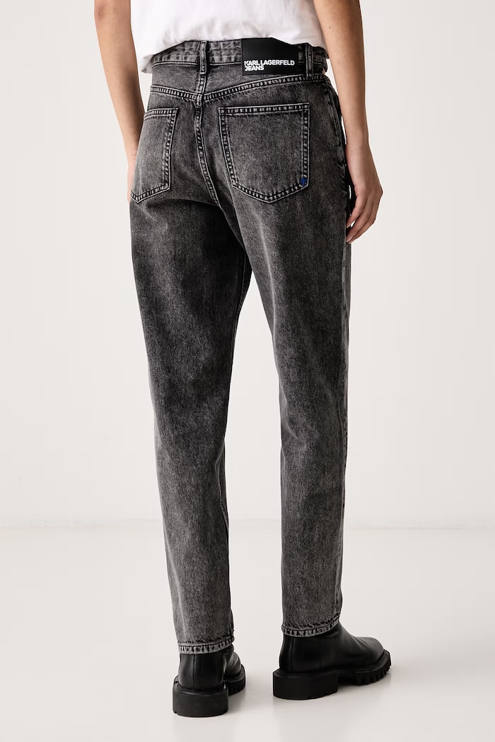Odjeća Karl Lagerfeld Jeans Mom fit traperice za žene B4W10048 siva