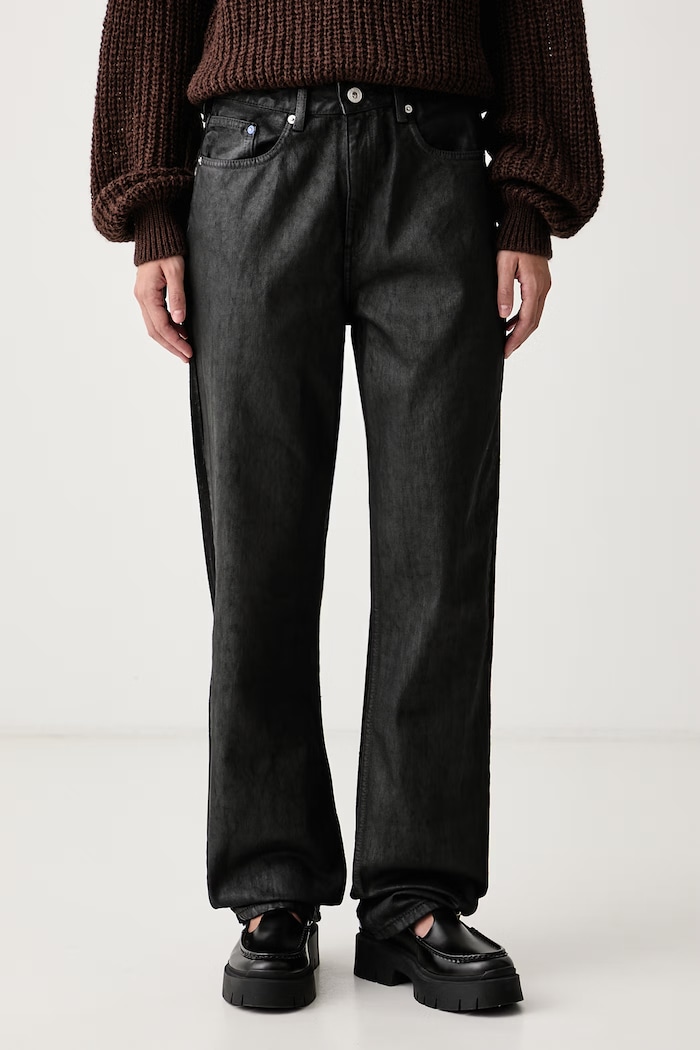Karl Lagerfeld Jeans Blugi straight pentru femei negru B4W10047
