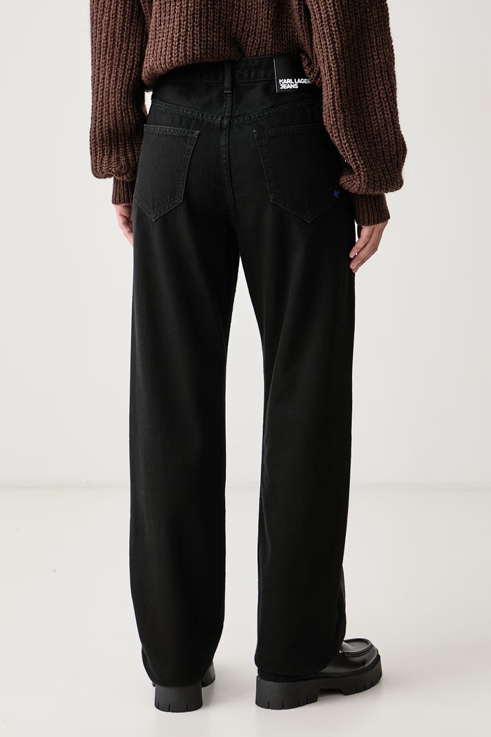 Îmbrăcăminte Karl Lagerfeld Jeans Blugi straight pentru femei B4W10047 negru