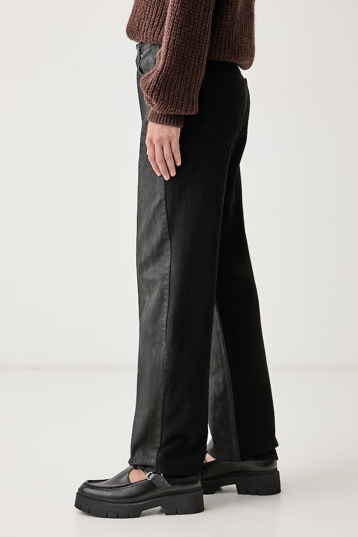 Blugi straight pentru femei Karl Lagerfeld Jeans B4W10047 negru