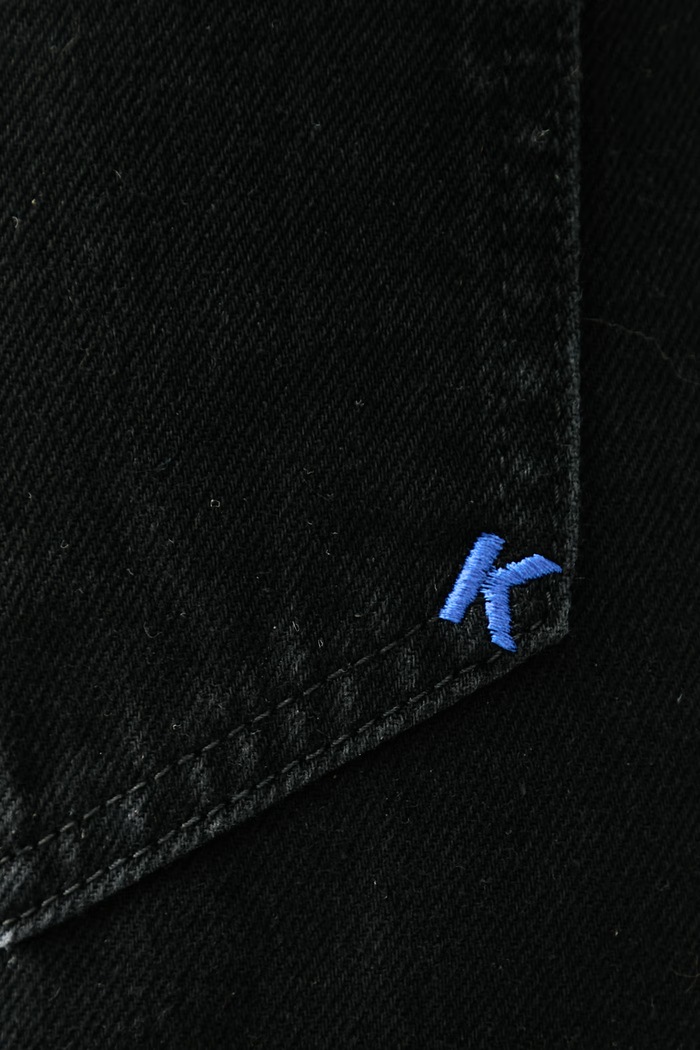 Blugi straight pentru femei Karl Lagerfeld Jeans negru B4W10047