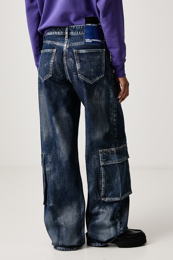 Odjeća Karl Lagerfeld Jeans Relaxed fit traperice za žene B4W10042 mornarsko plava