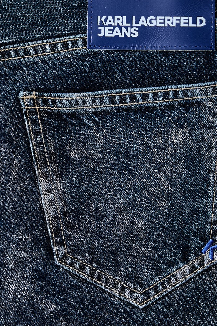 Relaxed fit traperice za žene Karl Lagerfeld Jeans B4W10042 mornarsko plava