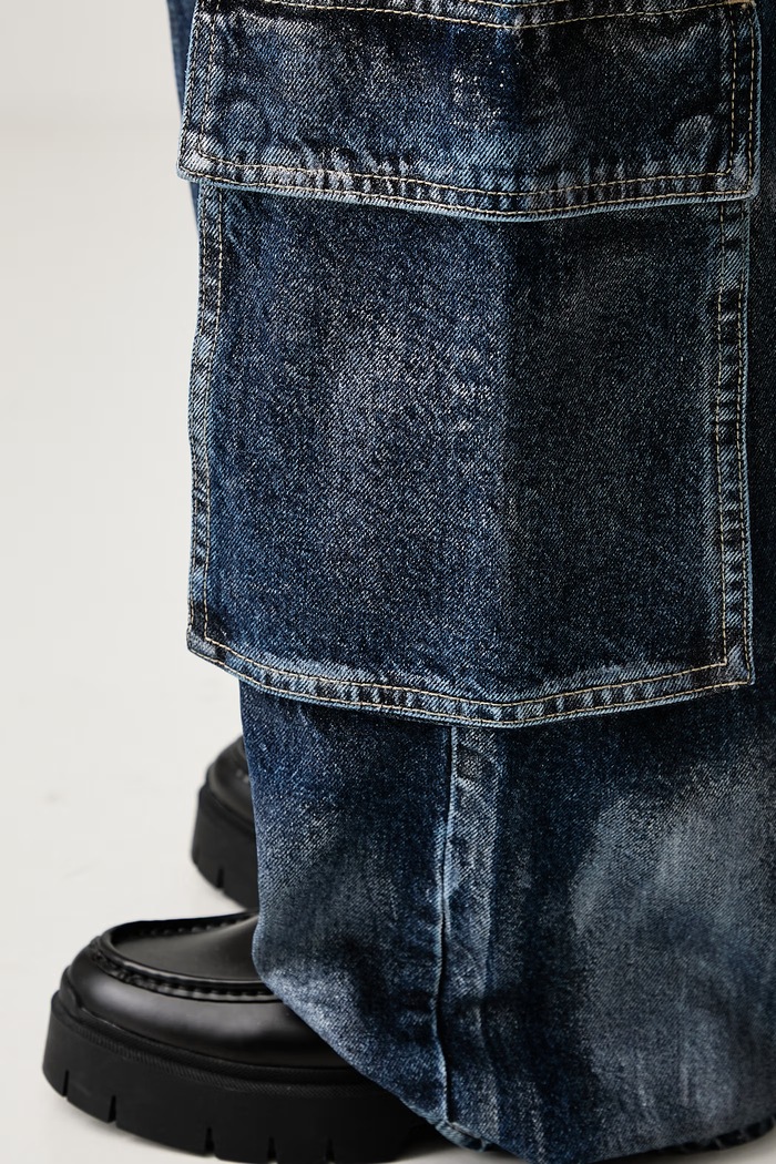 Relaxed fit traperice za žene Karl Lagerfeld Jeans mornarsko plava B4W10042