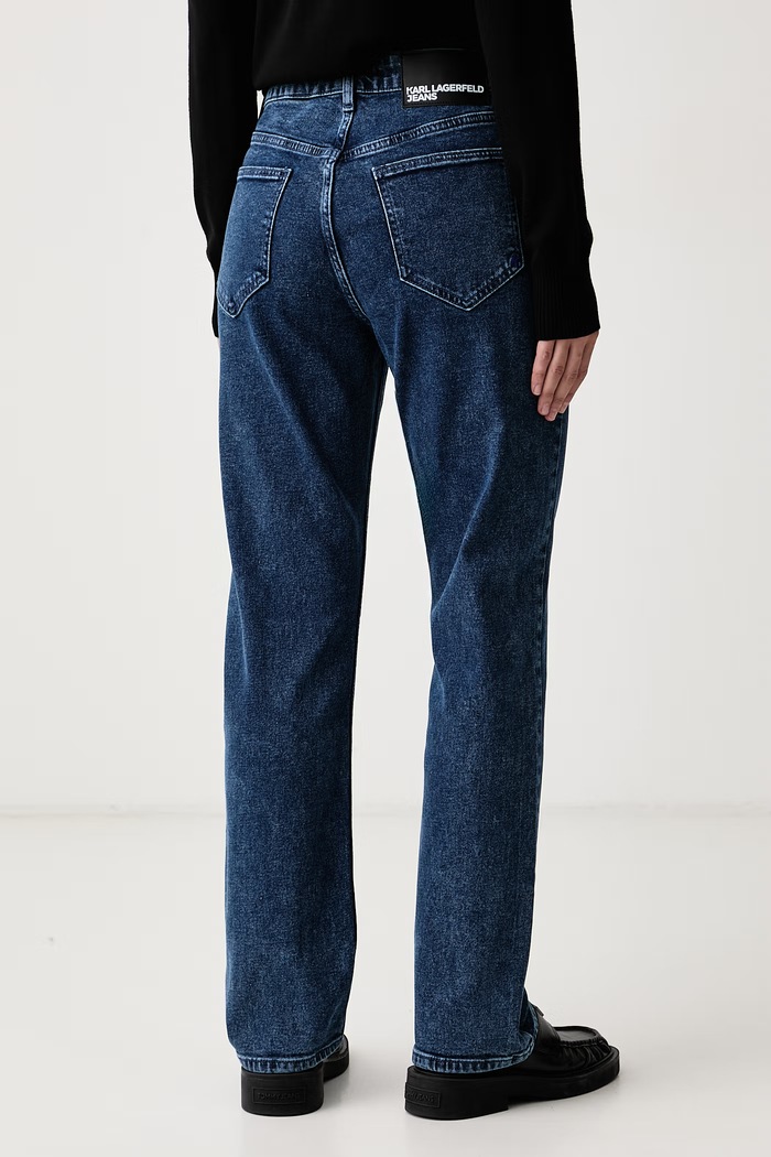 Odzież Karl Lagerfeld Jeans Jeansy straight damskie B4W10037 niebieski