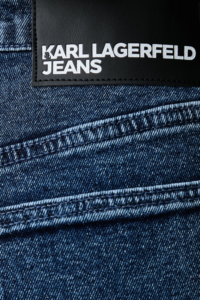 Jeansy straight damskie Karl Lagerfeld Jeans B4W10037 niebieski