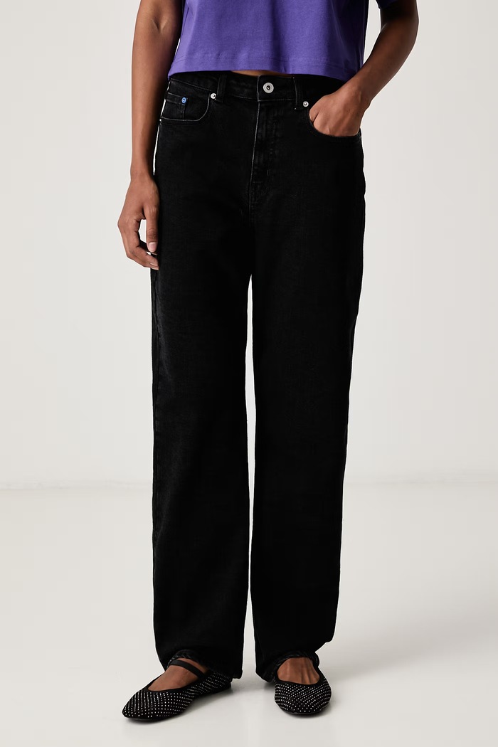 Karl Lagerfeld Jeans Straight traperice za žene crna B4W10036