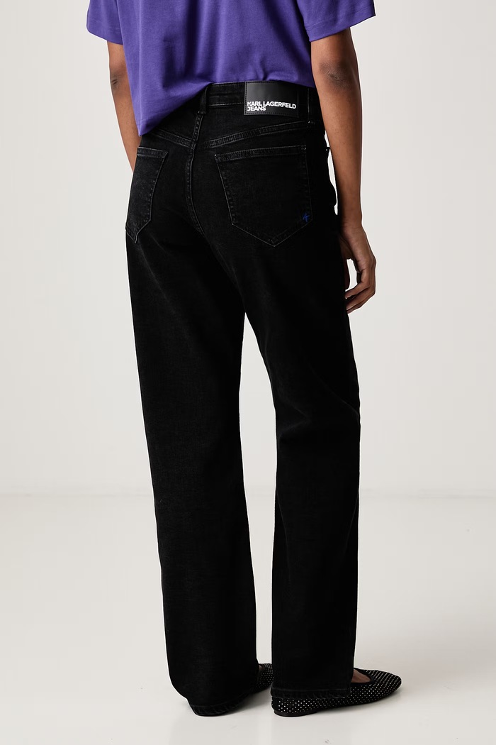 Odjeća Karl Lagerfeld Jeans Straight traperice za žene B4W10036 crna