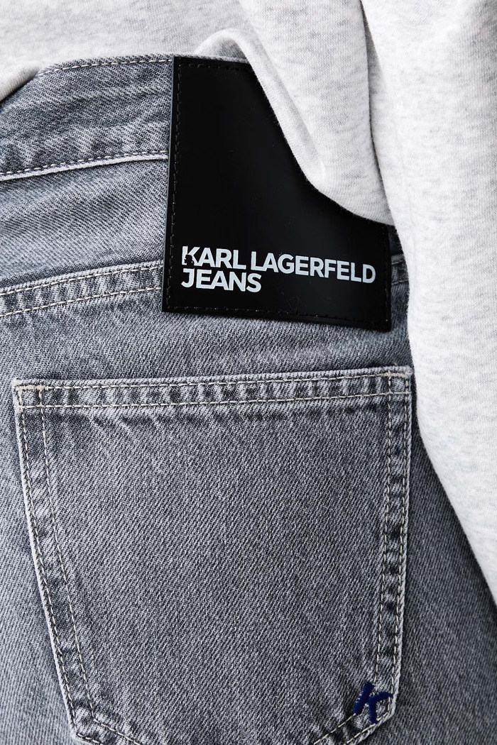 Дънки relaxed fit дамски Karl Lagerfeld Jeans сив B4W10023