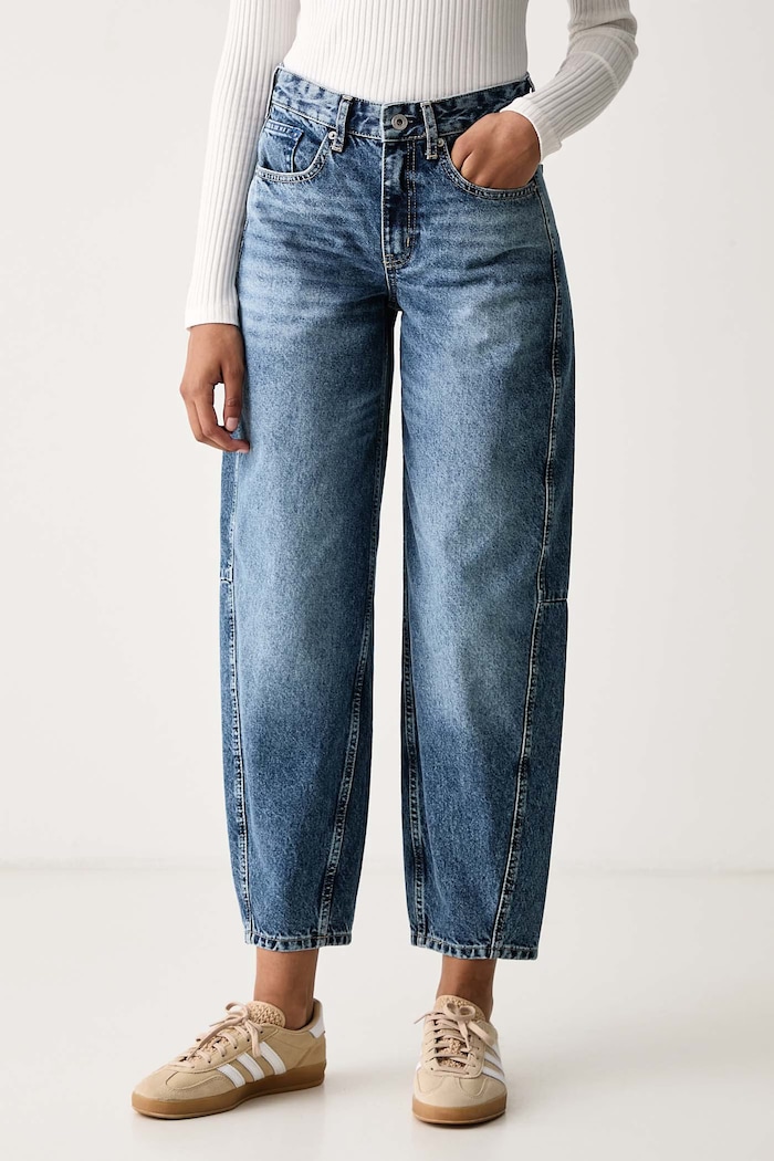 Karl Lagerfeld Jeans Дънки barrel дамски син B4W10022