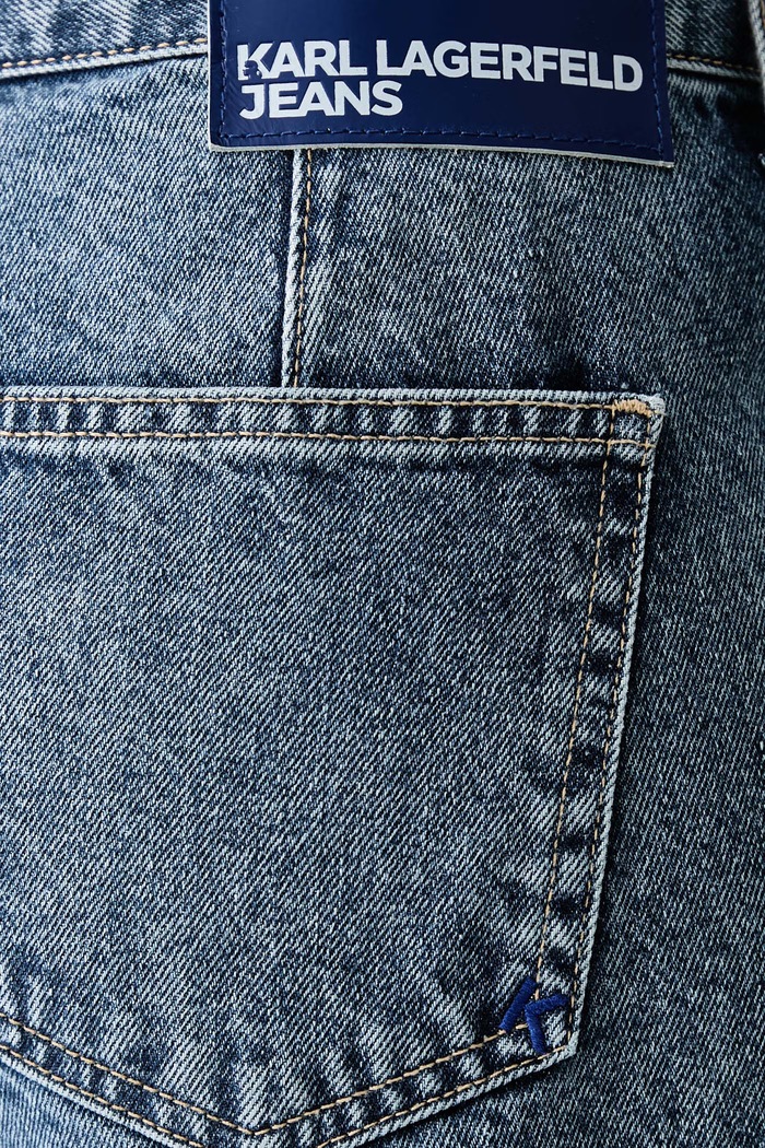 Дънки barrel дамски Karl Lagerfeld Jeans B4W10022 син