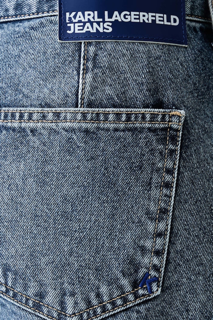 Дънки barrel дамски Karl Lagerfeld Jeans B4W10022 син
