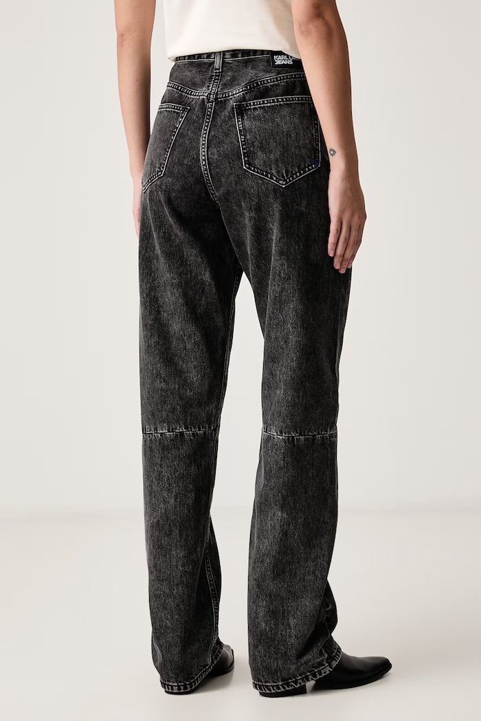 Îmbrăcăminte Karl Lagerfeld Jeans Blugi straight pentru femei B4W10014 negru