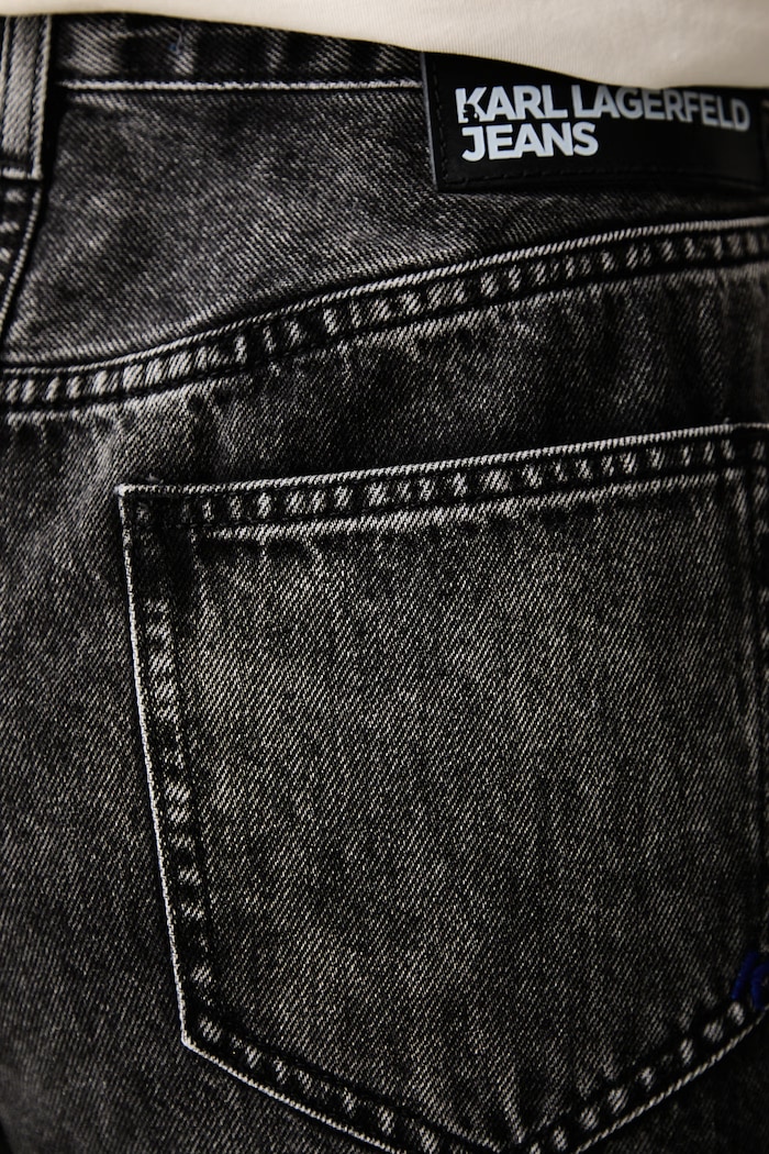 Blugi straight pentru femei Karl Lagerfeld Jeans B4W10014 negru