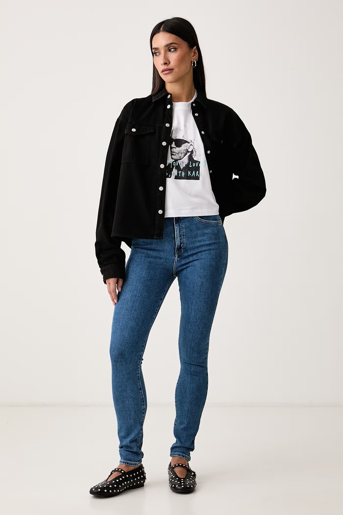 Karl Lagerfeld Jeans Jeansy skinny damskie B4W10012 niebieski AW26