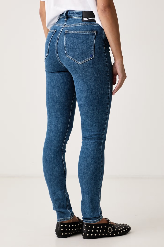 Odzież Karl Lagerfeld Jeans Jeansy skinny damskie B4W10012 niebieski