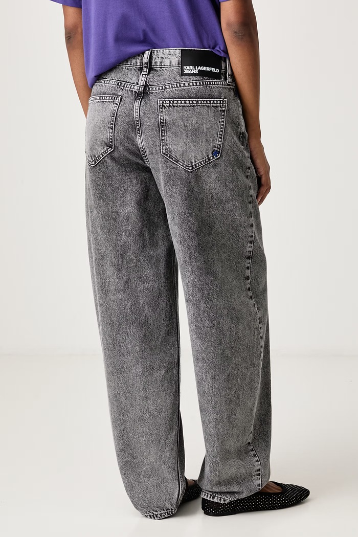 Odjeća Karl Lagerfeld Jeans Relaxed fit traperice za žene B1W10105 siva