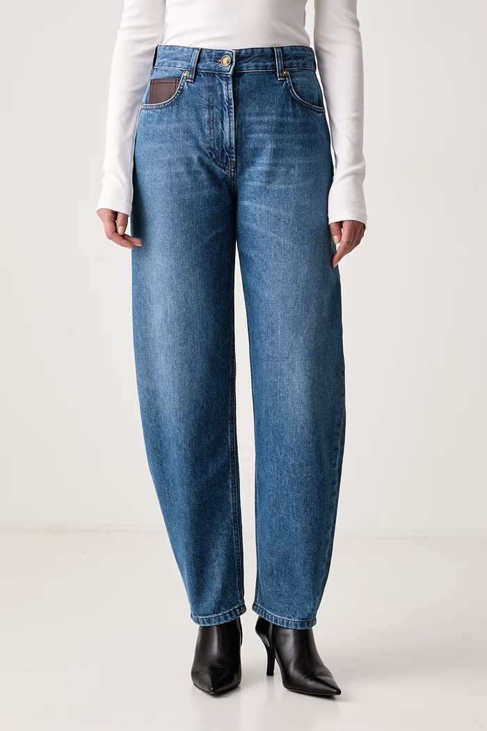 Luisa Spagnoli Jeansy relaxed fit damskie Onega niebieski 543579