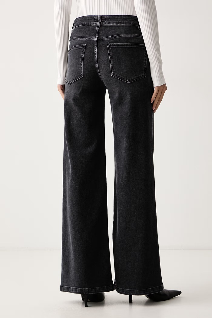 Odzież Luisa Spagnoli Jeansy wide leg damskie Olla 543550 szary