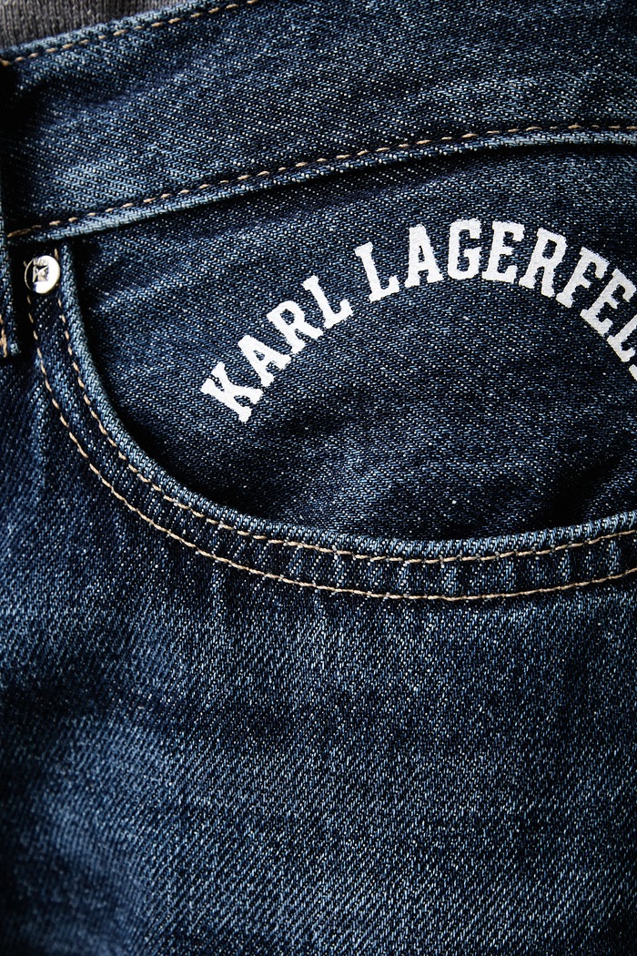 Дънки barrel дамски Karl Lagerfeld тъмносин B4W10116