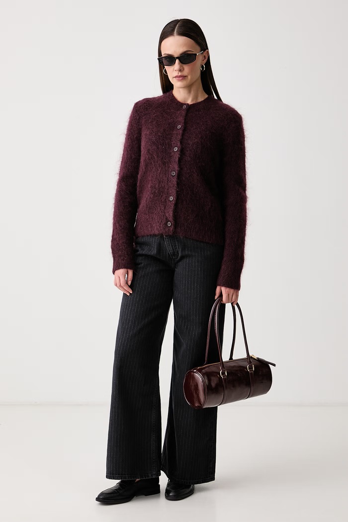 Marc O'Polo Jeansy wide leg damskie 5000015298 czarny AW26