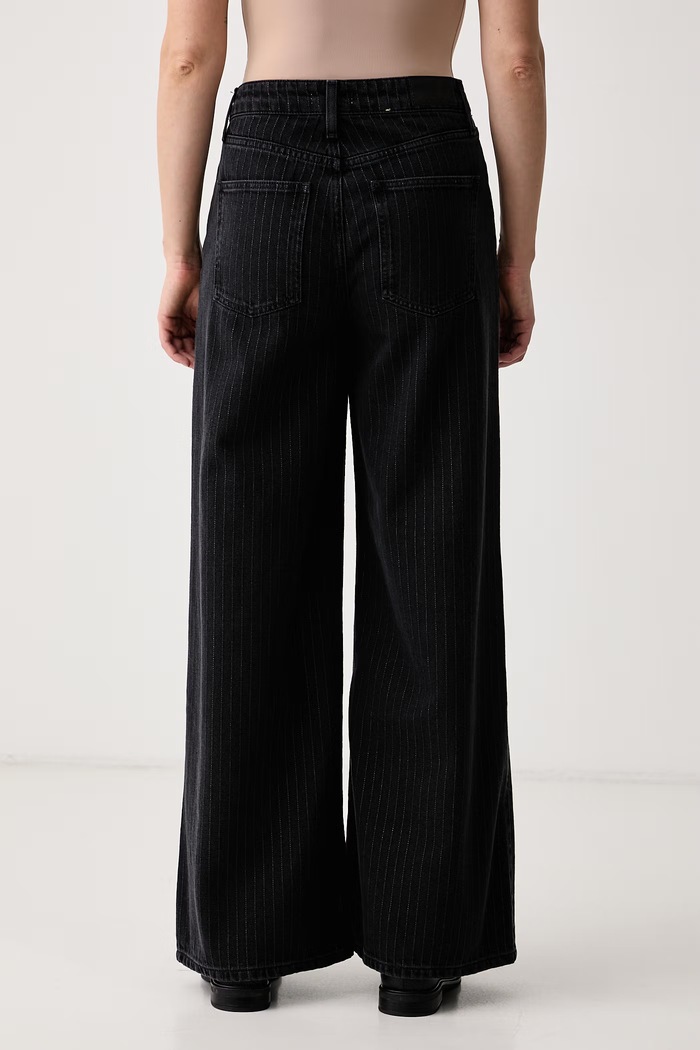 Odzież Marc O'Polo Jeansy wide leg damskie 5000015298 czarny