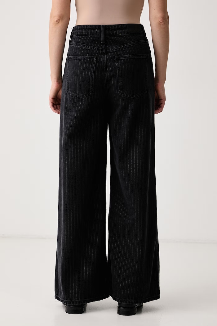Odzież Marc O'Polo Jeansy wide leg damskie 5000015298 czarny
