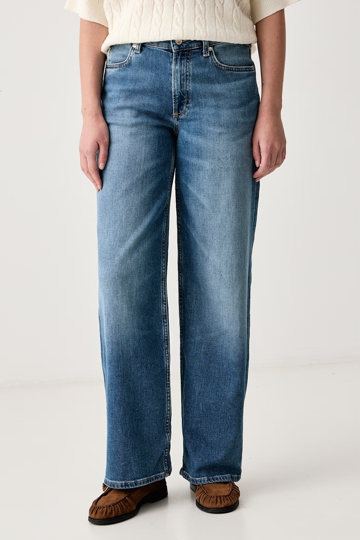 Marc O'Polo Jeansy wide leg damskie niebieski 5000016747