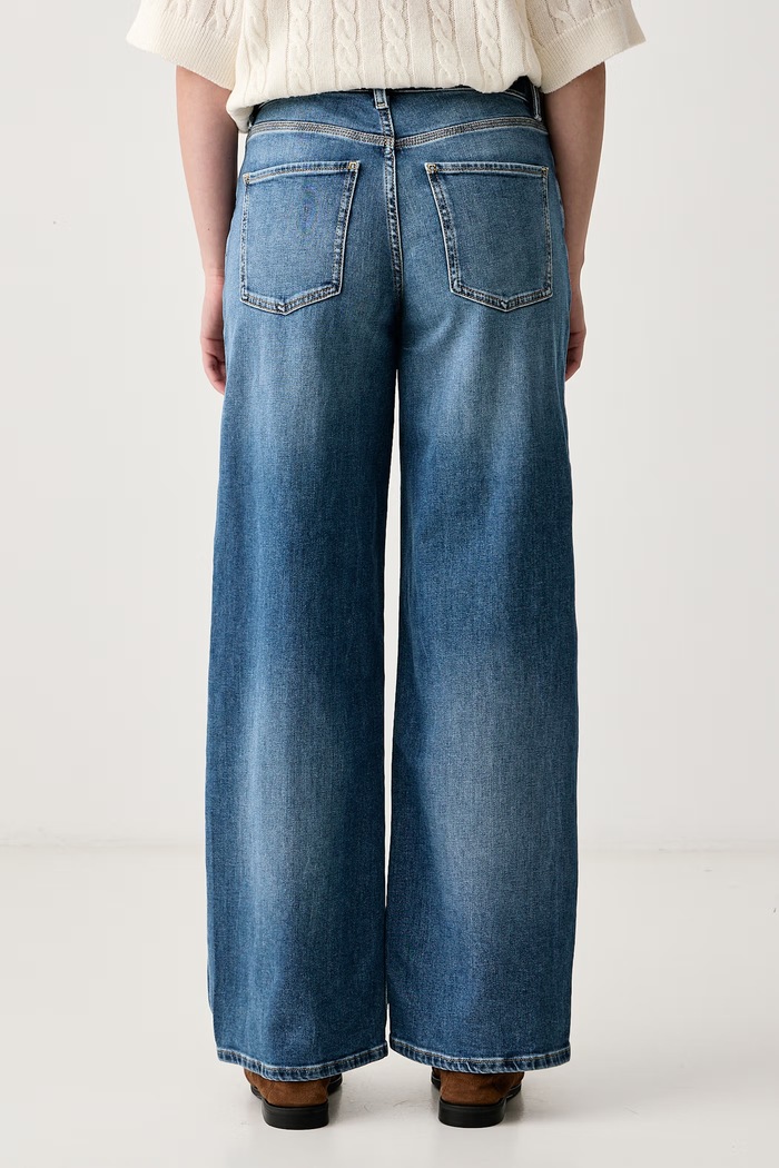 Odzież Marc O'Polo Jeansy wide leg damskie 5000016747 niebieski