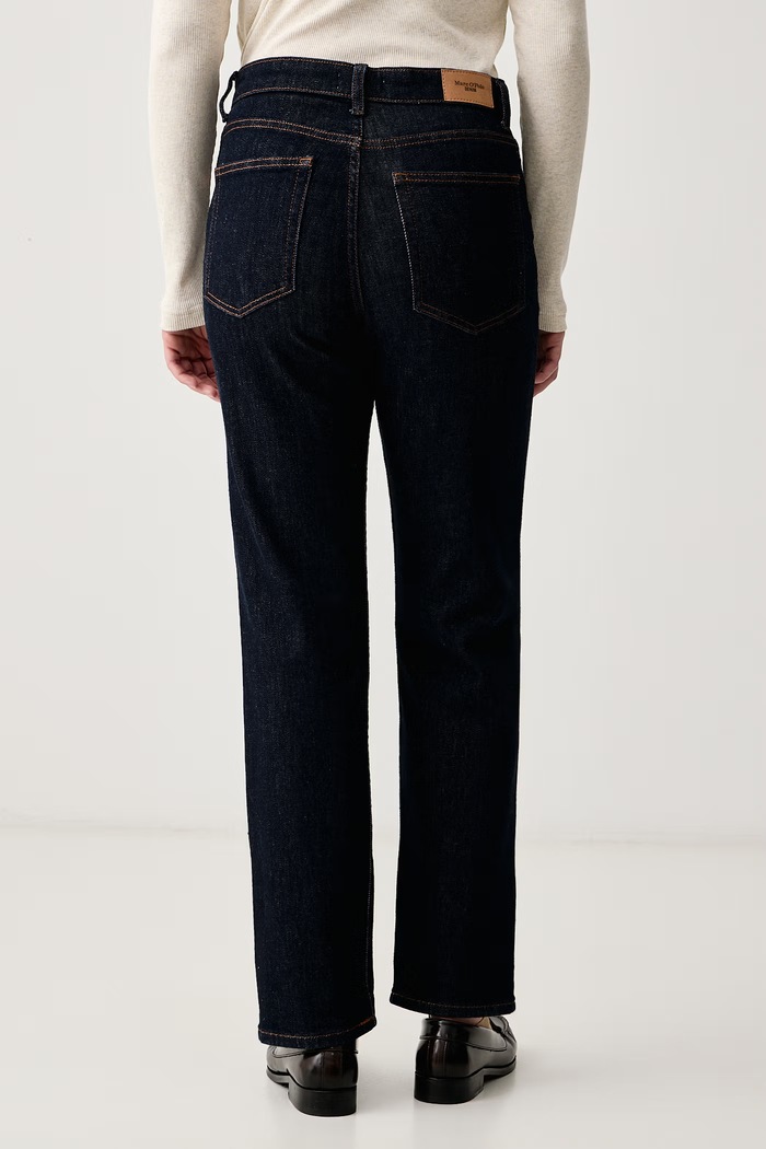 Odzież Marc O'Polo Jeansy straight damskie 5000014482 granatowy