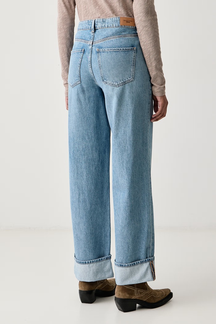 Odzież Marc O'Polo Jeansy wide leg damskie 5000014474 niebieski