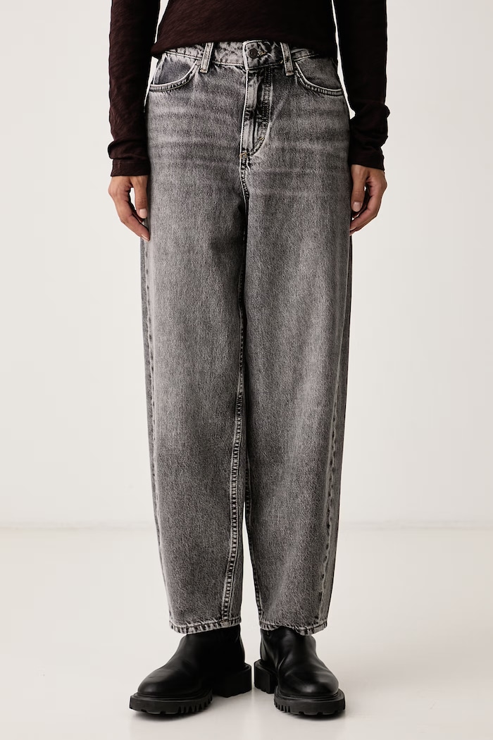 Marc O'Polo Jeansy barrel damskie szary 5000011628