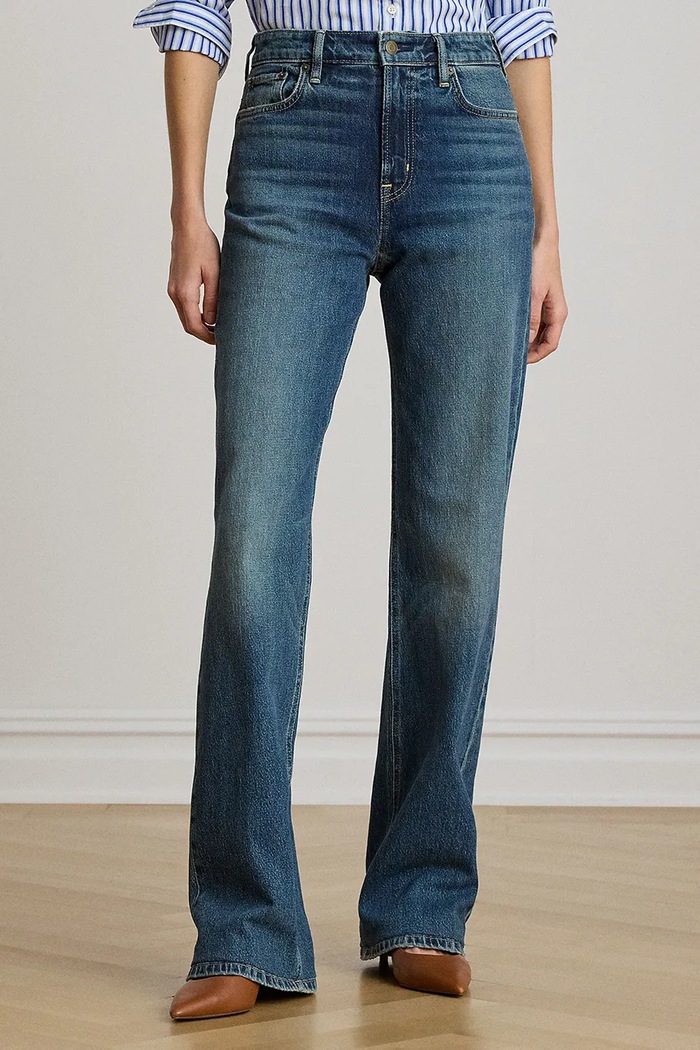 Lauren Ralph Lauren Jeansy straight damskie niebieski 200B31215