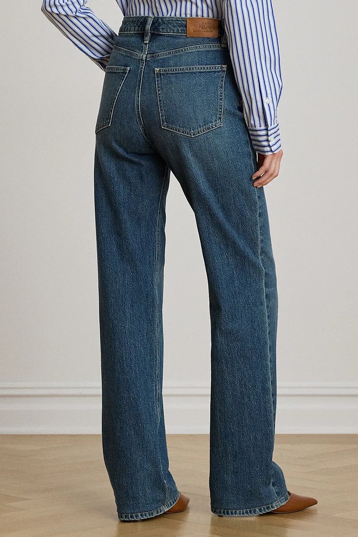 Lauren Ralph Lauren Jeansy straight damskie 200B31215 niebieski AW26