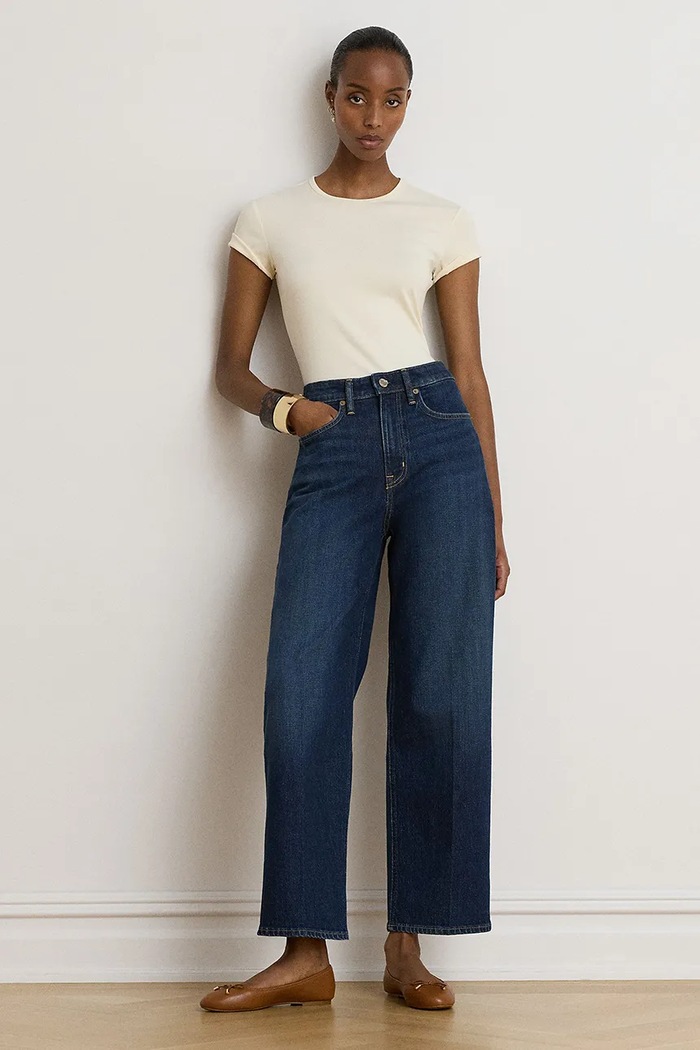 Odzież Lauren Ralph Lauren Jeansy straight damskie 200B27712 niebieski