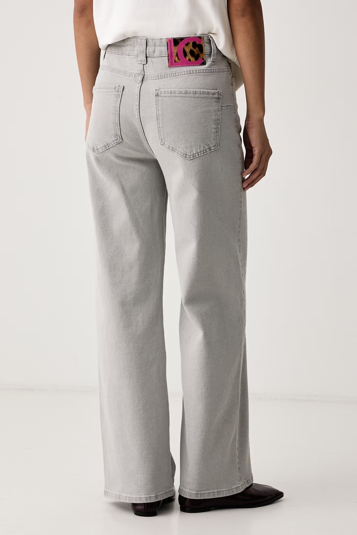 Odzież Lola Casademunt Jeansy straight damskie LS2614020 szary