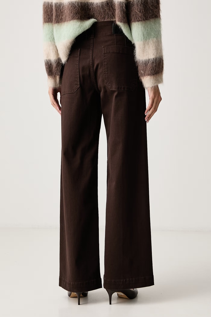 Odzież DKNY Jeansy wide leg damskie DJ6M4240 brązowy