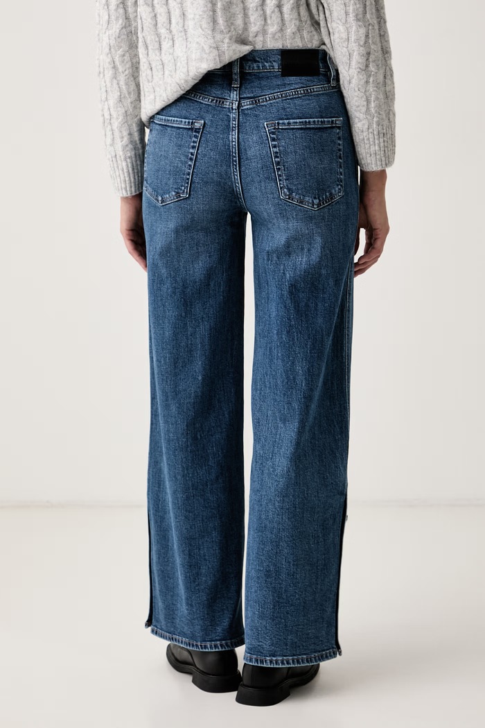 Odzież DKNY Jeansy wide leg damskie DJ6M4224 niebieski