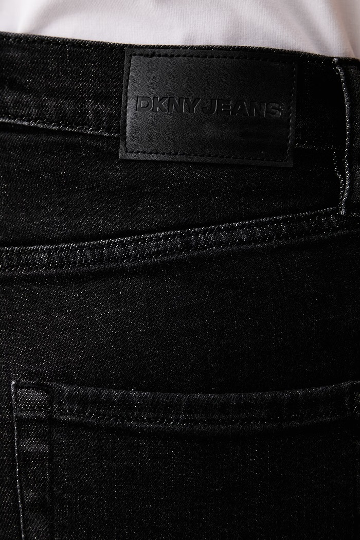DKNY jeansy wide leg damskie czarny DJ5G4072
