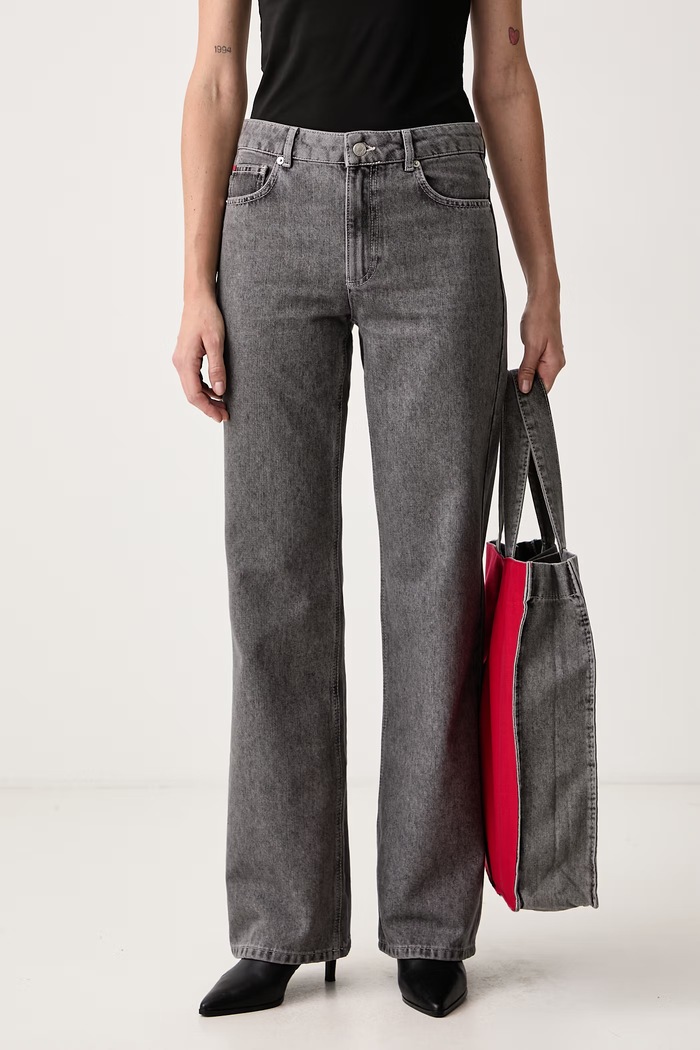 Max&Co. Jeansy straight damskie SENIOR szary 2626186033200