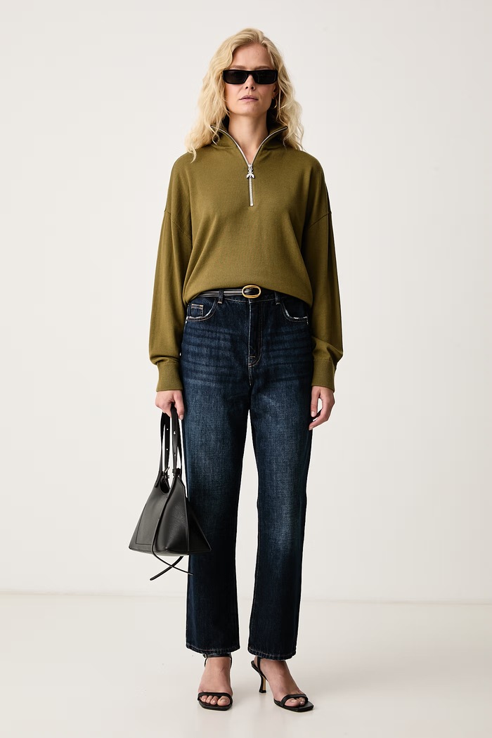 Patrizia Pepe Jeansy slim fit damskie 2P0105.D0042 granatowy AW26