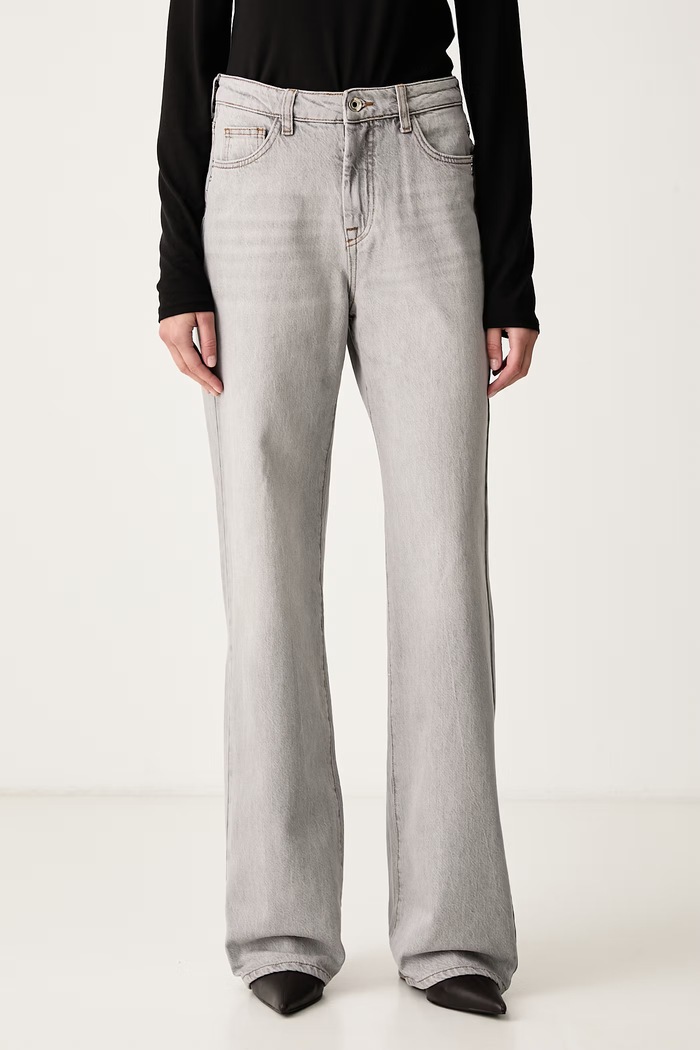 Patrizia Pepe Jeansy relaxed fit damskie szary 2P0099.D0045
