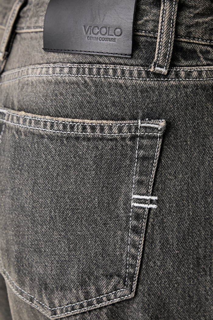Jeansy straight damskie ViCOLO DAC5103 szary