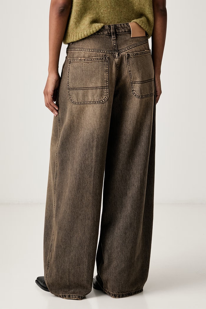 Odzież ViCOLO Jeansy wide leg damskie DAC5037 szary