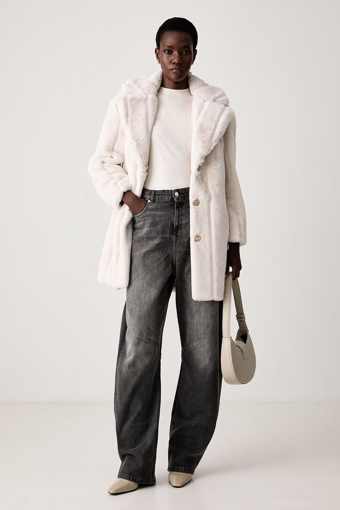 Just Cavalli Jeansy relaxed fit damskie 81PAB5D0.CDWCN szary AW26