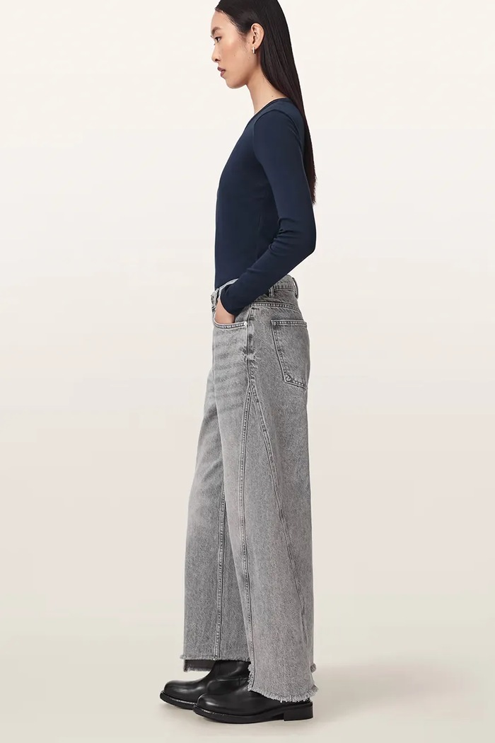 Jeansy damskie FOX AllSaints W038EF szary