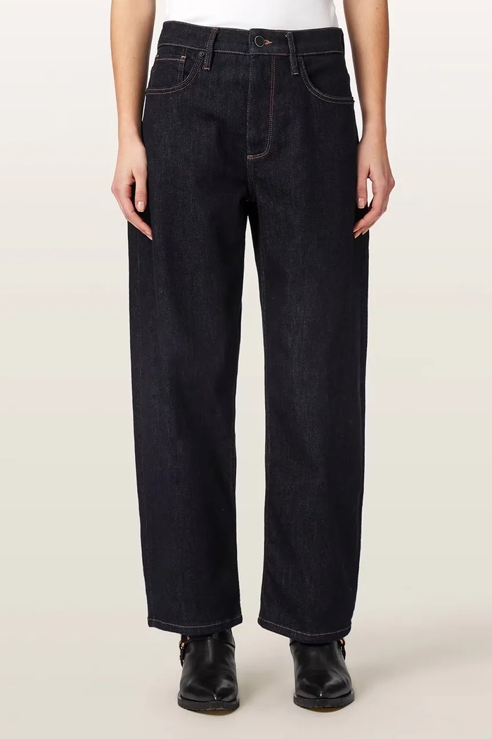 AllSaints Jeansy barrel damskie SADIE granatowy W030EF