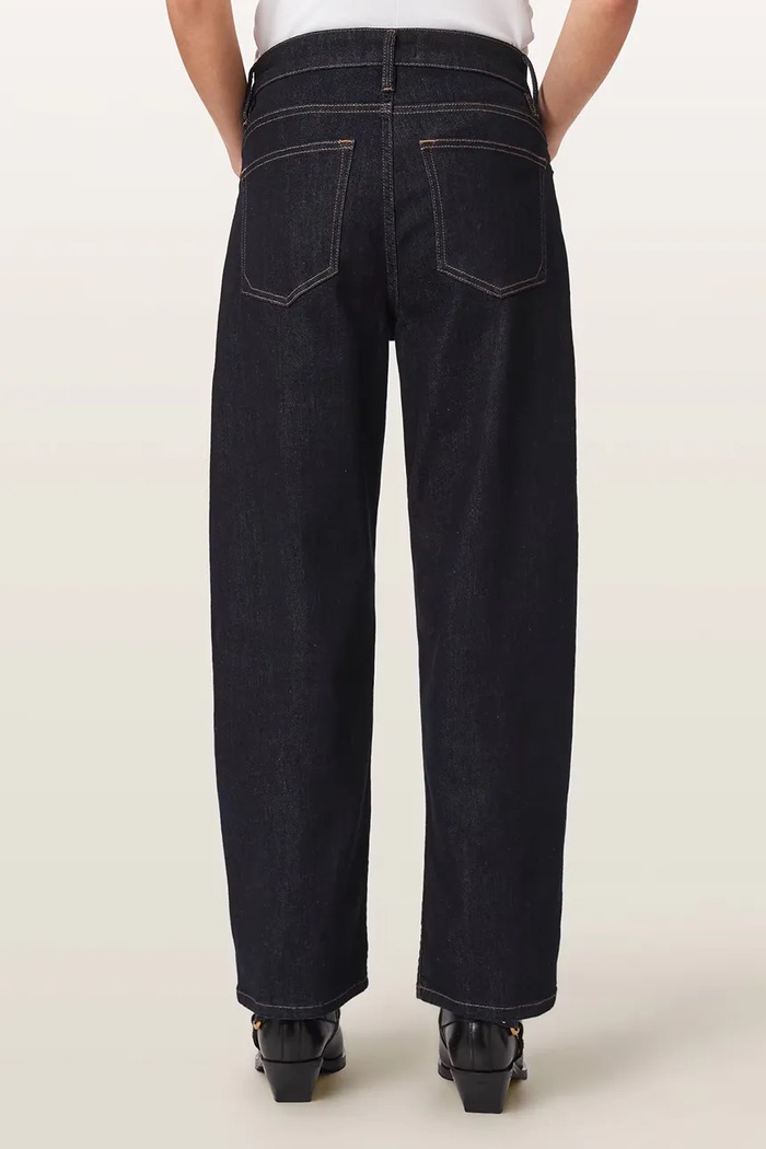 AllSaints Jeansy barrel damskie SADIE W030EF granatowy AW26